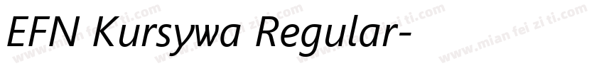EFN Kursywa Regular字体转换